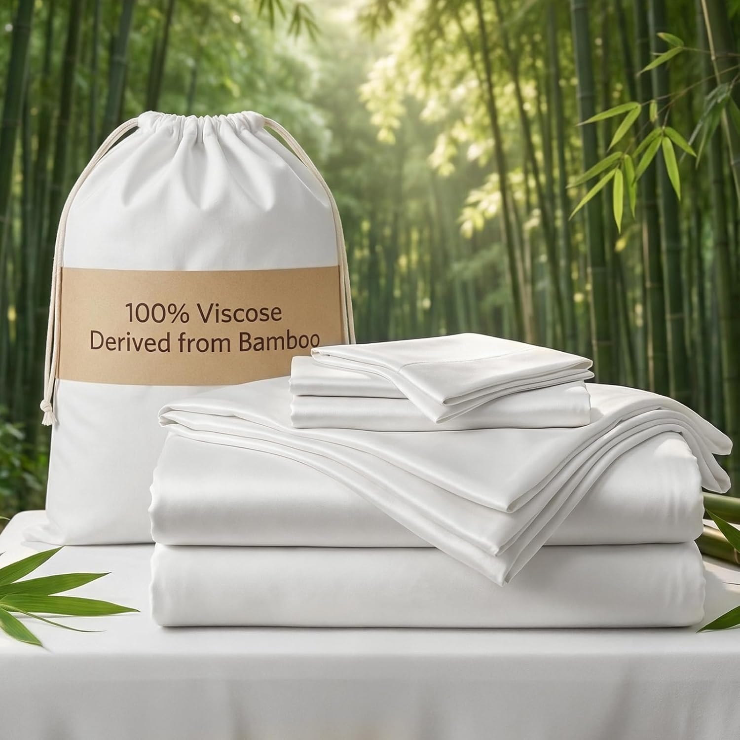 Sheet Set, Genuine 100% Organic Viscose Derived from Bamboo